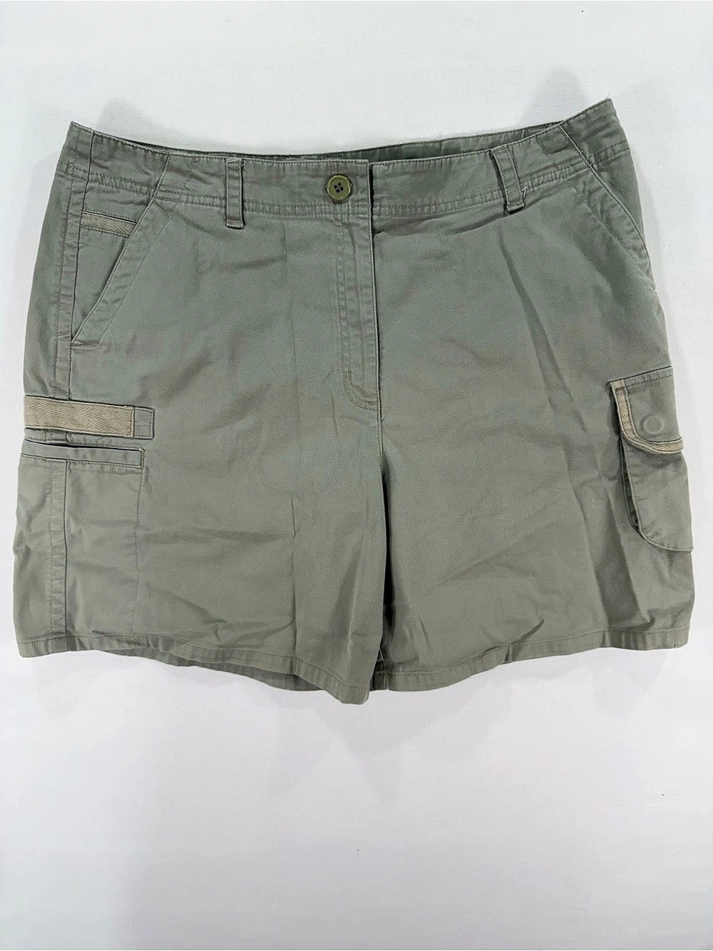 Talbots Cargo Shorts in Sage Green Size 14